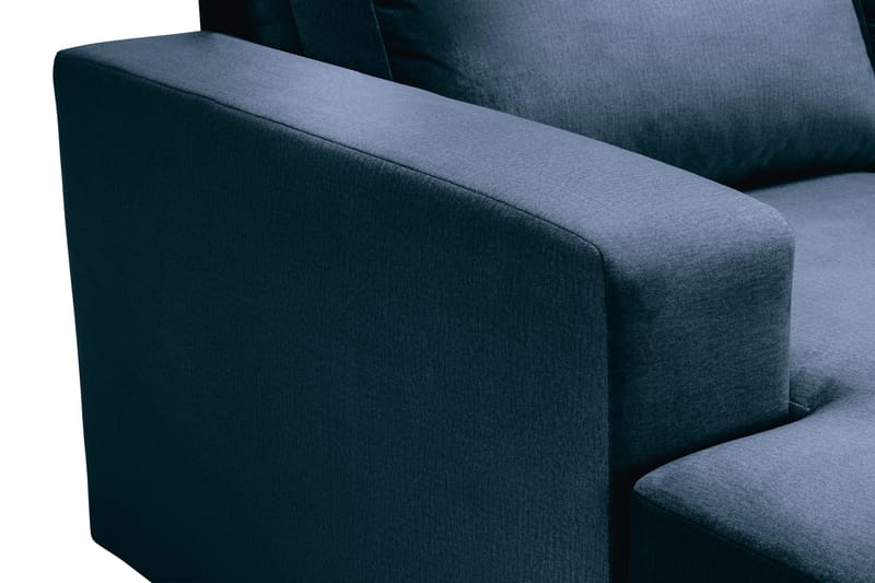 Crazy 4-personers Højrevendt U-formet Large Sofa med Chaiselong i Fløjl - Blå - Møbler - Sofaer - U Sofa