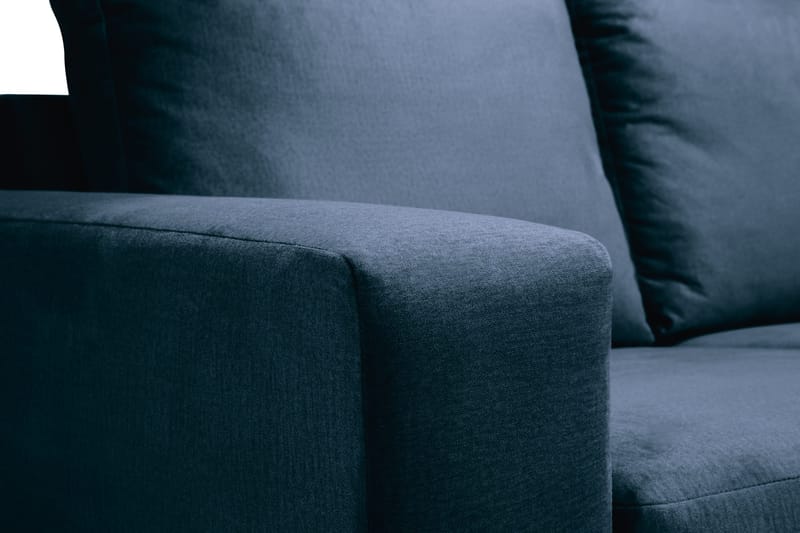 Crazy 4-personers Højrevendt U-formet Large Sofa med Chaiselong i Fløjl - Blå - Møbler - Sofaer - U Sofa