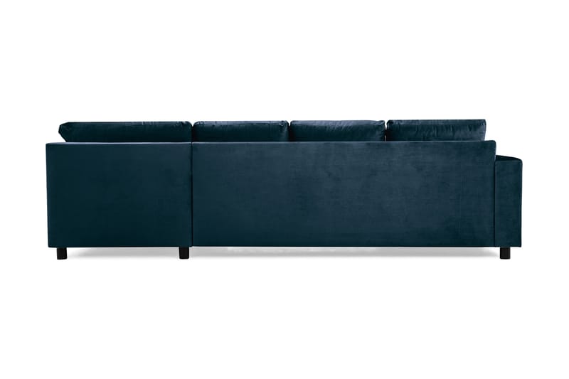 Crazy 4-personers Højrevendt U-formet Large Sofa med Chaiselong i Fløjl - Blå - Møbler - Sofaer - U Sofa