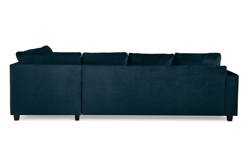 Crazy 4-personers Højrevendt U-formet Large Sofa med Chaiselong i Fløjl - Blå - Møbler - Sofaer - U Sofa