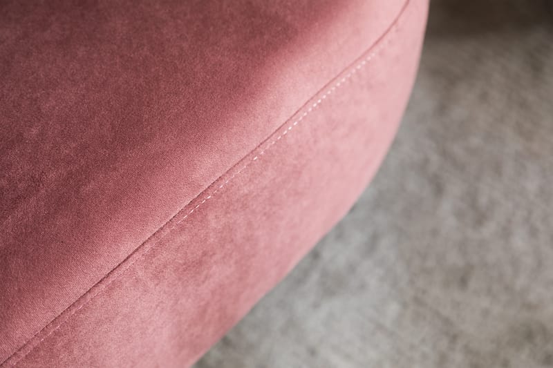 Dahlia Siss Sofa - Rustlyserød Velour - Velour sofaer - 2 personers sofa