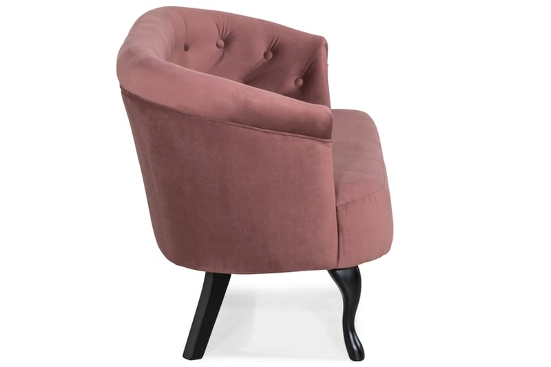 Dahlia Siss Sofa - Rustlyserød Velour - Møbler - Sofaer - Velour sofaer