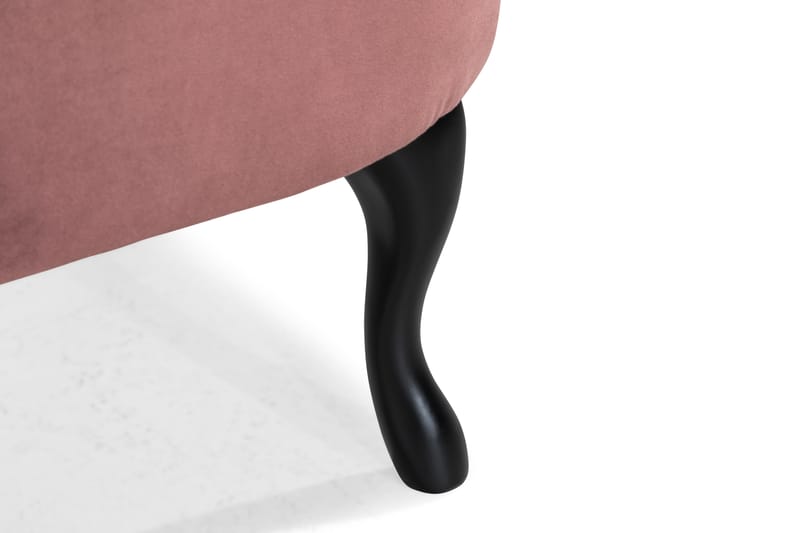 Dahlia Siss Sofa - Rustlyserød Velour - Møbler - Sofaer - Velour sofaer