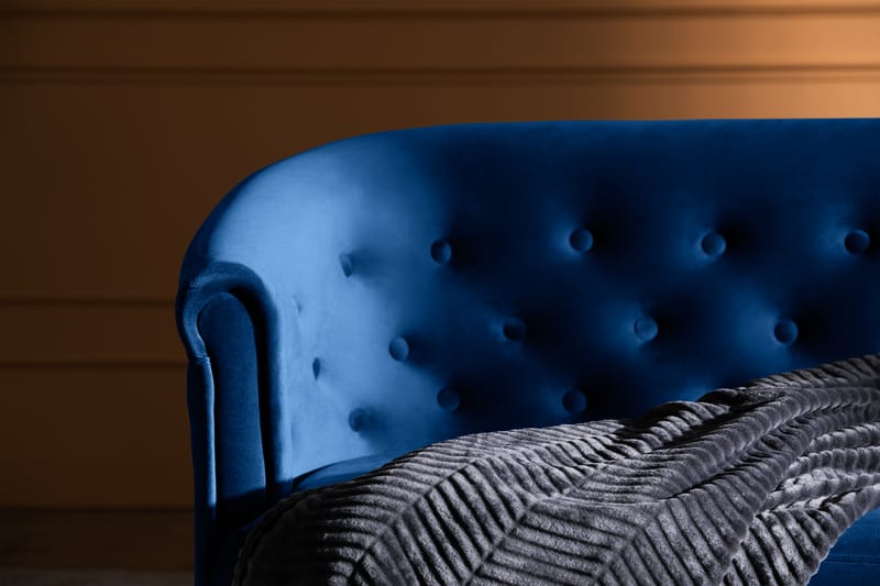 Dahlia Siss Sofa Velour - Blå - Møbler - Sofaer - Velour sofaer