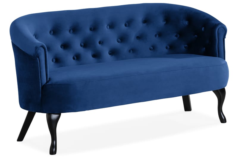 Dahlia Siss Sofa Velour - Blå - Møbler - Sofaer - Velour sofaer