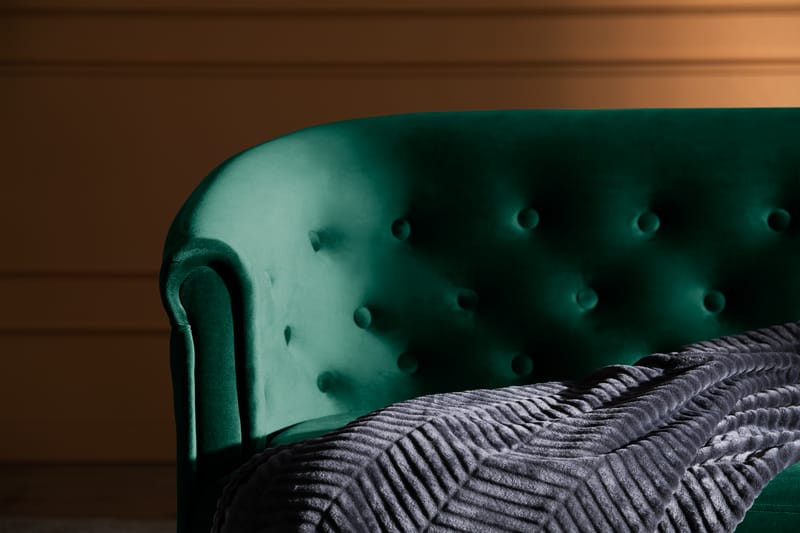 Dahlia Siss Sofa Velour - Mørkegrøn - Møbler - Sofaer - Velour sofaer