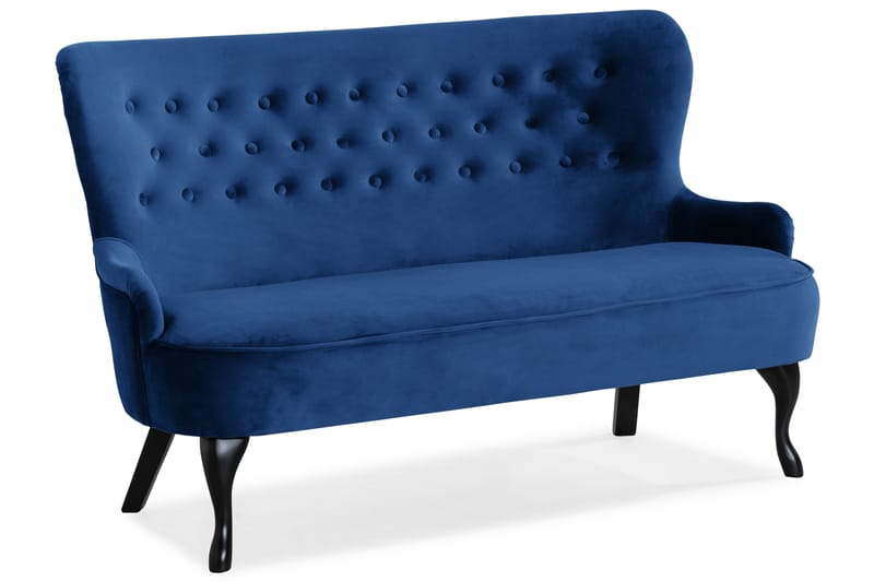 Dahlia Sofa Velour - Blå - Velour sofaer - 2 personers sofa