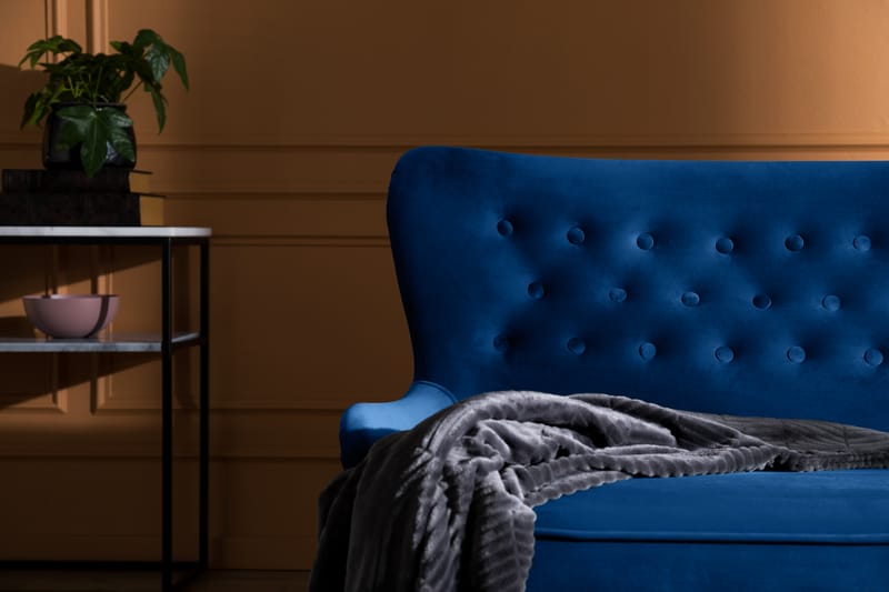 Dahlia Sofa Velour - Blå - Møbler - Sofaer - Velour sofaer