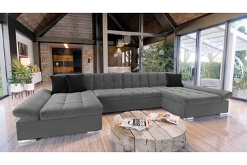 Dewitt 4-Pers. Hjørnesofa - Møbler - Sofaer - Velour sofaer