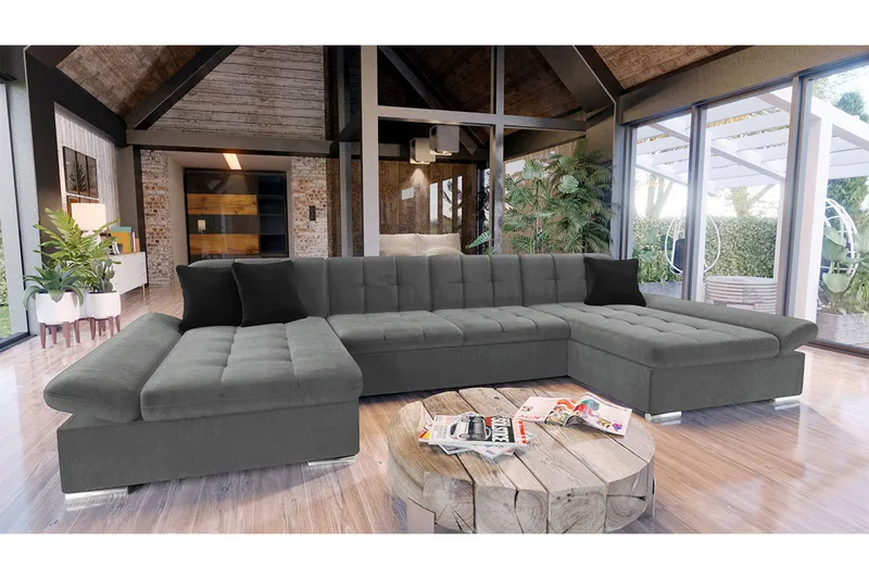 Dewitt 4-Pers. Hjørnesofa - Møbler - Sofaer - Velour sofaer