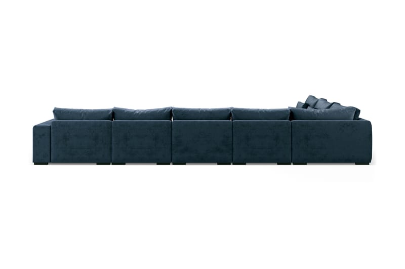 Dubai U-modulsofa Large med Chaiselong Højre Velour - Blå - Møbler - Sofaer - U Sofa