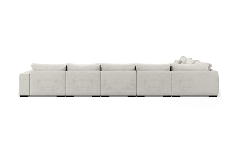 Dubai U-modulsofa Large med Chaiselong Højre Velour - Hvid - Møbler - Sofaer - Velour sofaer