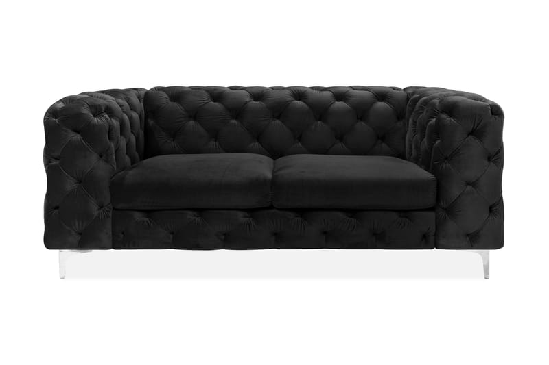 Glennie 2-sits Sofa - Sort - Velour sofaer - 2 personers sofa