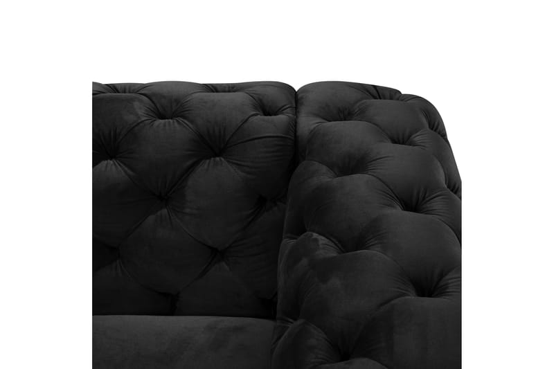 Glennie 2-sits Sofa - Sort - Velour sofaer - 2 personers sofa