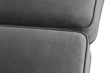 Howard-sofa uden divan og chaiselong Bloomington Howard Classic fløjlsofa 3,5-personers Vera 2, Grå velour - Møbler - Sofaer - 3 personers sofa