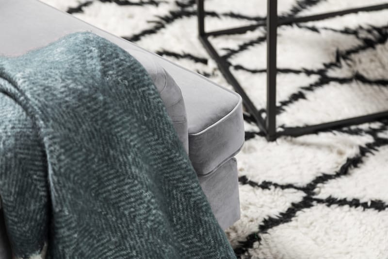 Howard-sofa uden divan og chaiselong Bloomington Howard Classic fløjlsofa 3,5-personers Vera 2, Grå velour - Møbler - Sofaer - 3 personers sofa