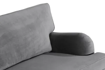 Howard-sofa uden divan og chaiselong Bloomington Howard Classic fløjlsofa 3,5-personers Vera 2, Grå velour - Møbler - Sofaer - 3 personers sofa