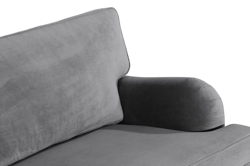 Howard-sofa uden divan og chaiselong Bloomington Howard Classic fløjlsofa 3,5-personers Vera 2, Grå velour - Møbler - Sofaer - 3 personers sofa
