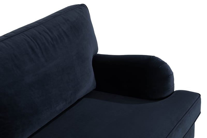 Howard-sofa uden divan og chaiselong Bloomington Howard Classic fløjlsofa 3,5-personers Vera 4, Blå velour - Møbler - Sofaer - 3 personers sofa