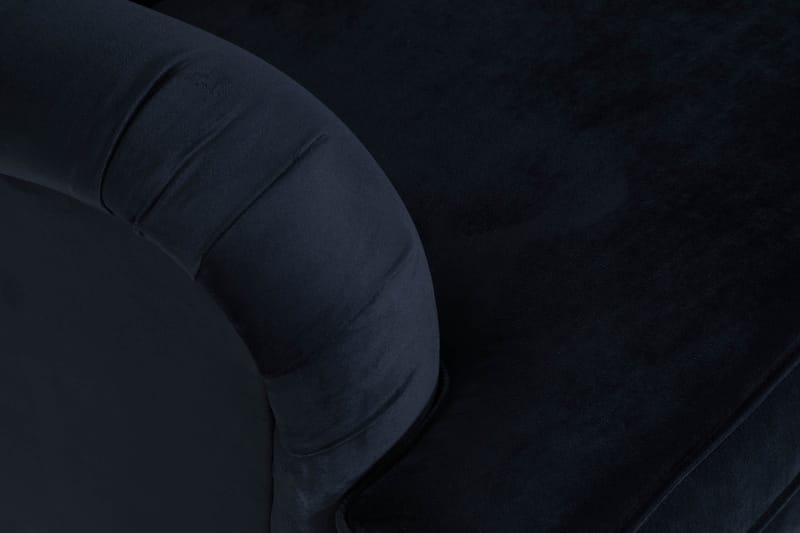 Howard-sofa uden divan og chaiselong Bloomington Howard Classic fløjlsofa 3,5-personers Vera 4, Blå velour - Møbler - Sofaer - 3 personers sofa