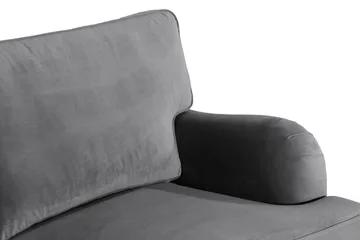 Howard-sofa uden divan og chaiselong Bloomington Howard Classic fløjlsofa 3-personers Vera 2, Grå velour - Møbler - Sofaer - 3 personers sofa