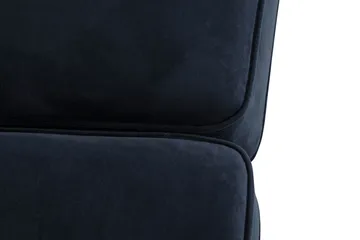 Howard-sofa uden divan og chaiselong Bloomington Howard Classic fløjlsofa 3-personers Vera 4, Blå velour - Møbler - Sofaer - 3 personers sofa