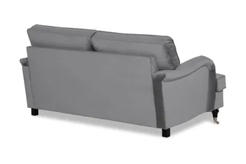 Howard-sofa uden divan og chaiselong Bloomington Howard Classic fløjlsofa 3-personers Vera 2, Grå velour - Møbler - Sofaer - 3 personers sofa