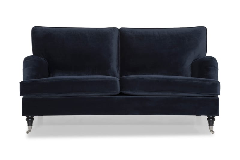 Howard-sofa uden divan og chaiselong Bloomington Howard Classic fløjlsofa 3-personers Vera 4, Blå velour