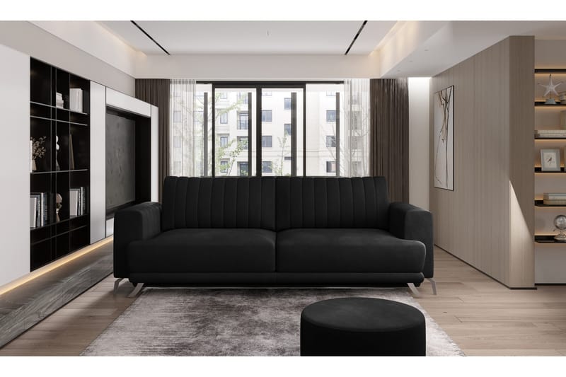 Jalissia 3-Pers. Sofa, Sort