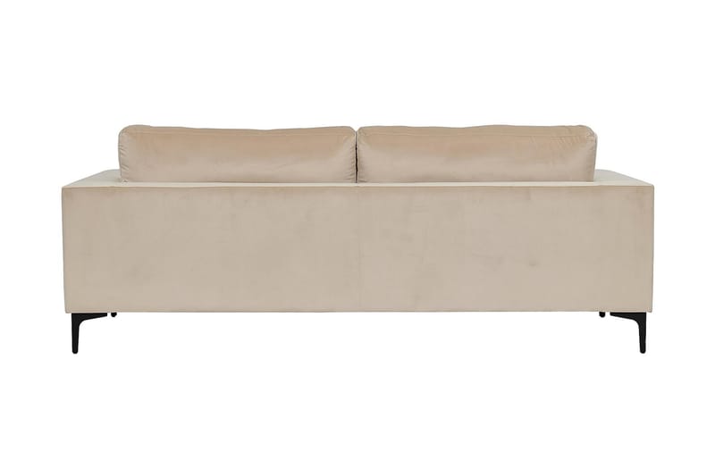 Johana 3-pers Veloursofa - Beige - Velour sofaer - 3 personers sofa