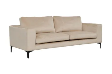 Johana 3-pers Veloursofa - Beige - Møbler - Sofaer - Velour sofaer