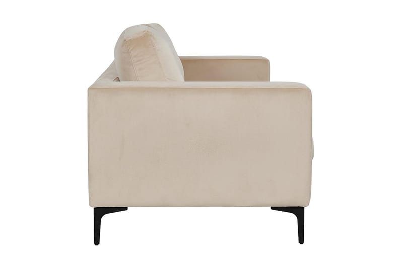 Johana 3-pers Veloursofa - Beige - Møbler - Sofaer - Velour sofaer