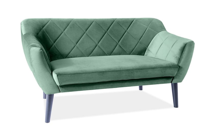Karond Veloursofa - Grøn/Træ - Møbler - Sofaer - Velour sofaer