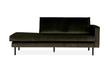 Lissbon 2-personers Højre Daybed med Divan og Åben Side i Fløjl - Grøn - Møbler - Sofaer - Velour sofaer