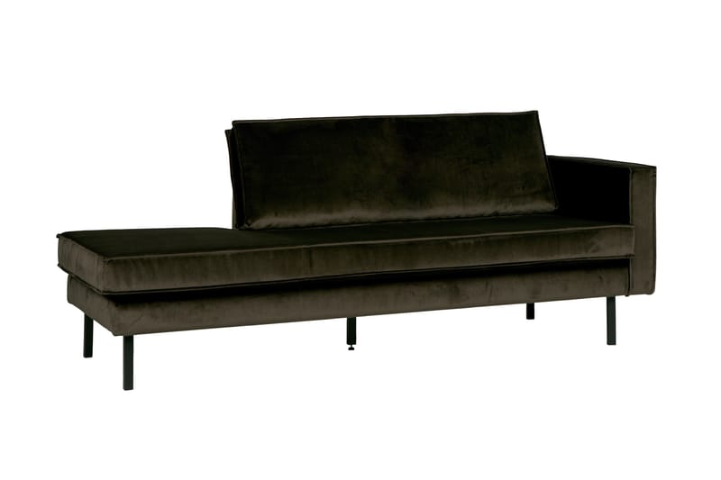 Lissbon 2-personers Højre Daybed med Divan og Åben Side i Fløjl - Grøn - Møbler - Sofaer - Velour sofaer