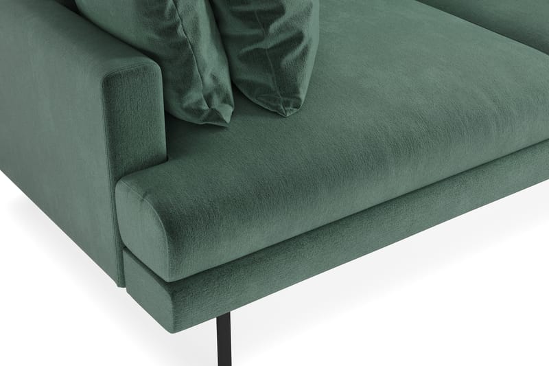 Menard 4-personers Dyb Fløjlssofa - Mørkegrøn - Møbler - Sofaer - Velour sofaer