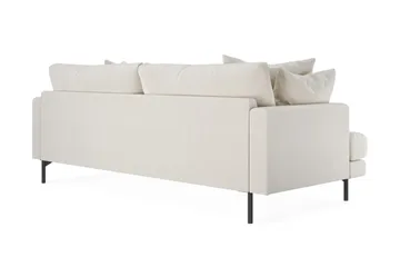 Menard 4-personers Dyb Fløjlssofa - Cremehvid - Møbler - Sofaer - Velour sofaer
