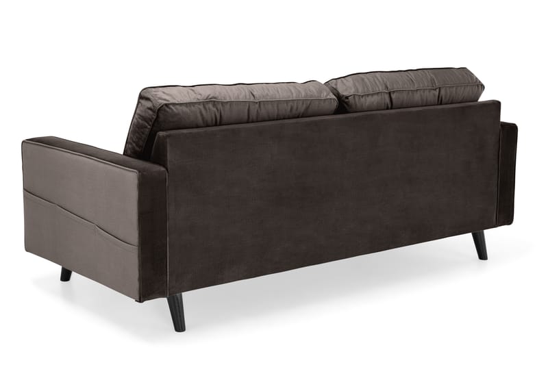 Monroe 3-personers Fløjlssofa - Brun - Møbler - Sofaer - Velour sofaer