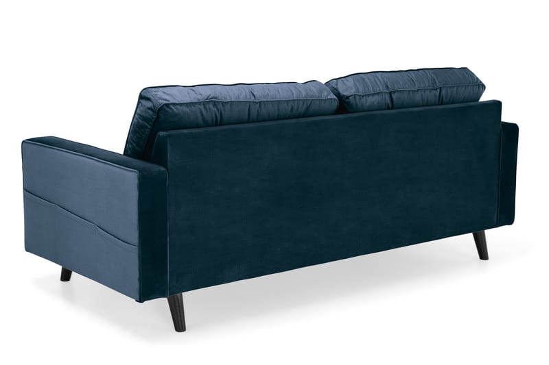 Monroe 3-personers Fløjlssofa - Blå - Møbler - Sofaer - Velour sofaer
