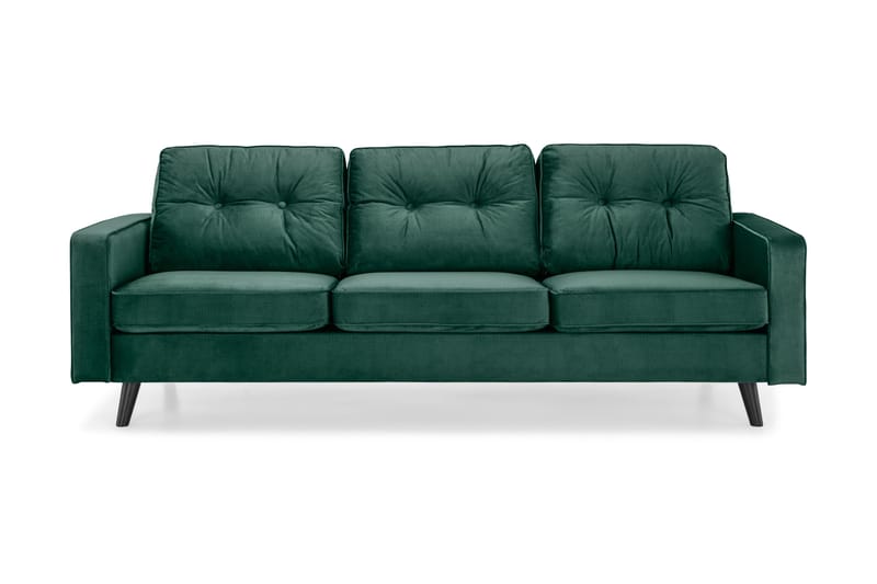 Monroe 4-personers Fløjlssofa - Grøn - Møbler - Sofaer - Velour sofaer