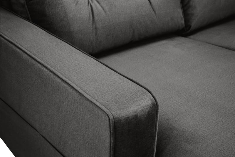 Monroe 4-personers Højrevendt U-formet Sofa med Divan og Chaiselong i Fløjl - Mørkegrå - Møbler - Sofaer - Velour sofaer