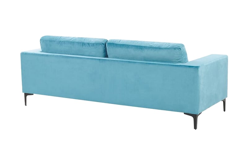 Nikkala Veloursofa - Blå - Velour sofaer - 3 personers sofa