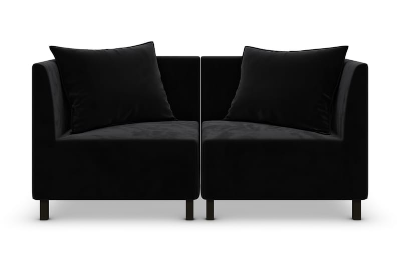 Noelia Modulsofa 2-pers Velour - Sort - Møbler - Sofaer - Velour sofaer