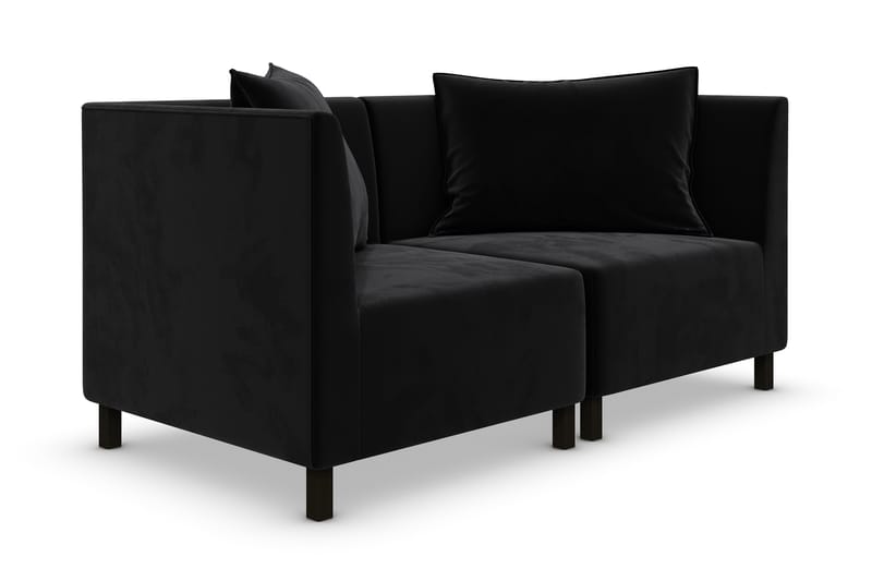 Noelia Modulsofa 2-pers Velour - Sort - Møbler - Sofaer - Velour sofaer