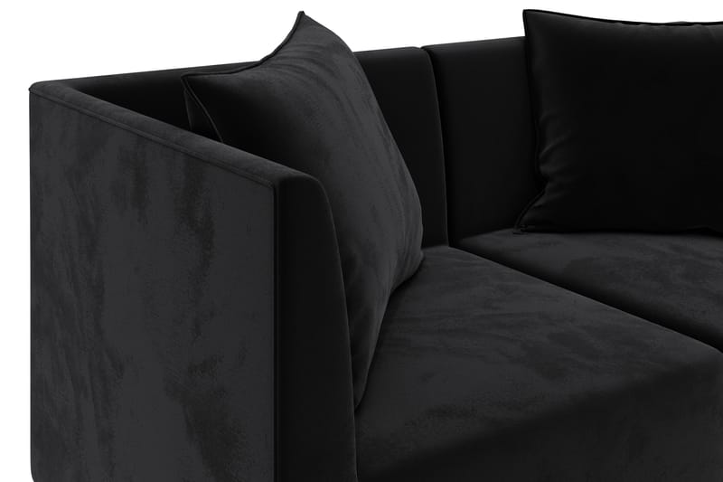 Noelia Modulsofa 2-pers Velour - Sort - Møbler - Sofaer - Velour sofaer
