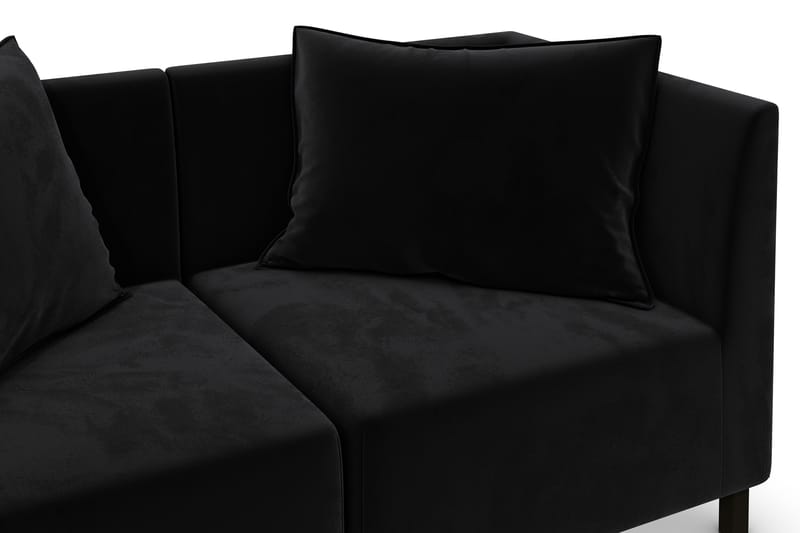Noelia Modulsofa 2-pers Velour - Sort - Møbler - Sofaer - Velour sofaer