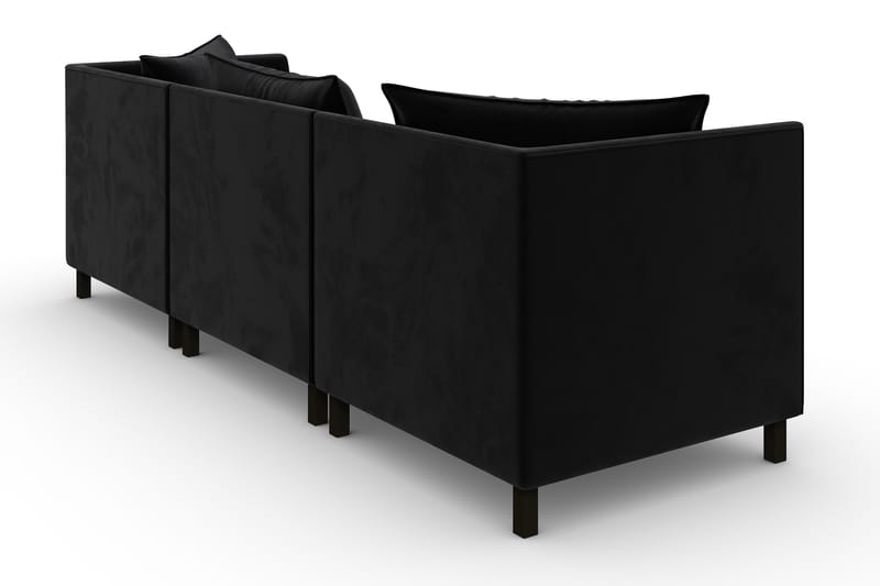 Noelia Modulsofa 3-pers Velour - Sort - Møbler - Sofaer - Velour sofaer