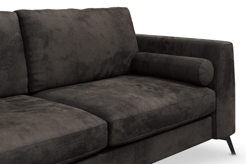 Ocean Lyx 3-Pers. Sofa - Mørkegrå/Velour - Møbler - Sofaer - 2 personers sofa