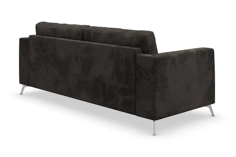 Ocean Lyx 3-Pers. Sofa - Mørkegrå/Velour - Møbler - Sofaer - 2 personers sofa