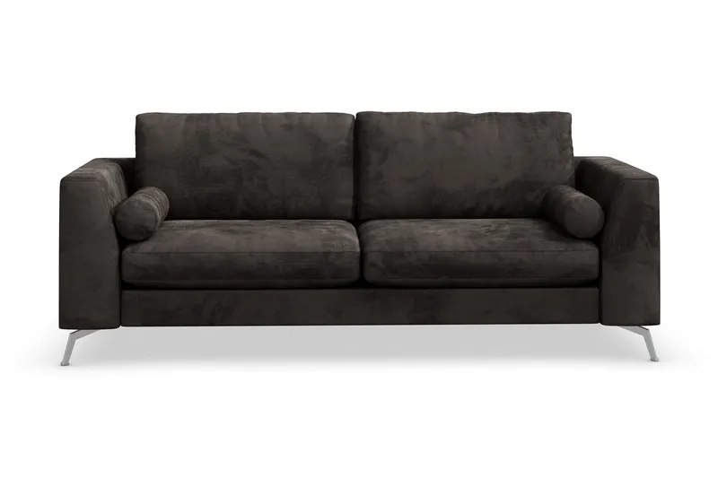 Ocean Lyx 3-Pers. Sofa - Mørkegrå/Velour - Møbler - Sofaer - 2 personers sofa